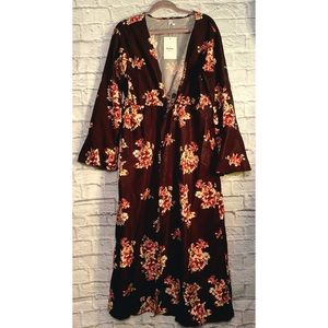 Silk Floral Duster - Size 20 - SHEIN - NWT